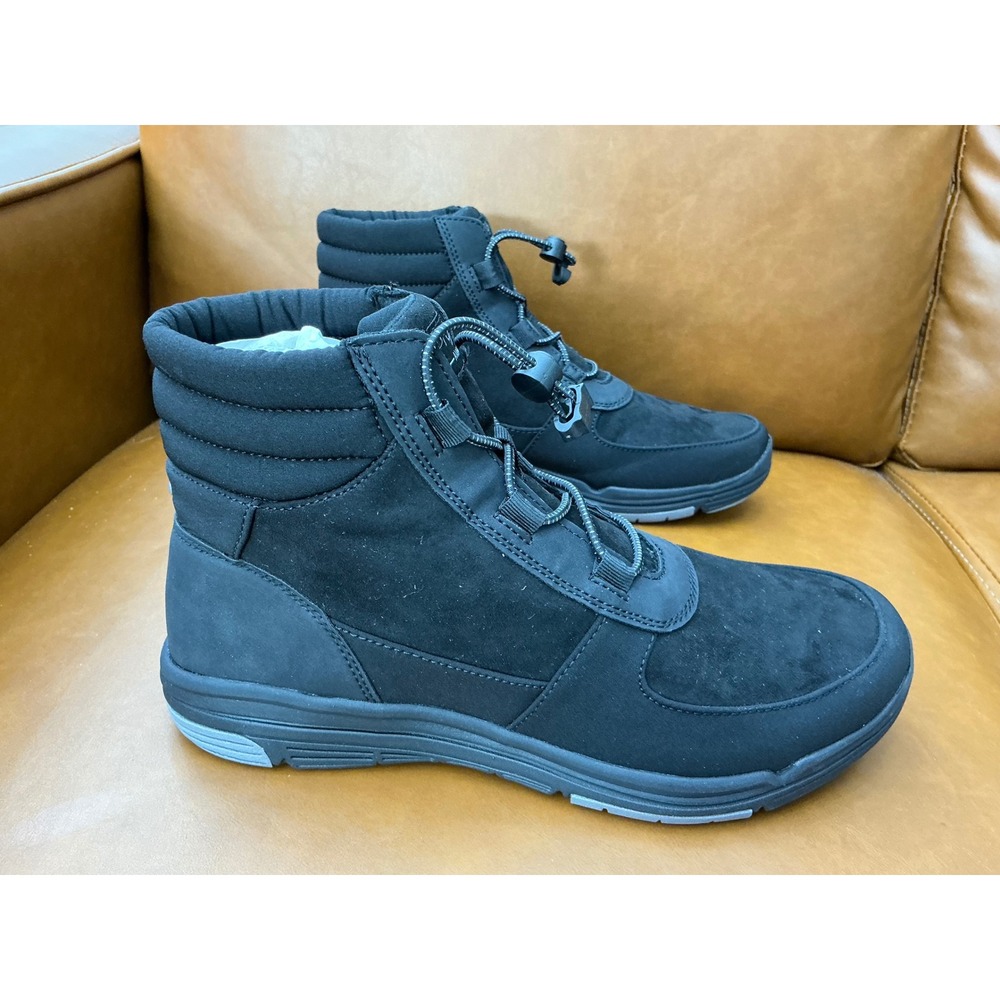 Ryka Amanda Boot Women 8.5W Black Quilted Toggle Lace Winter A611239